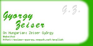 gyorgy zeiser business card
